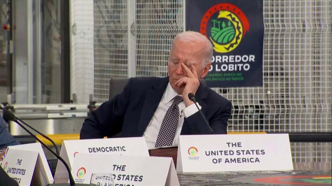 Biden napping 